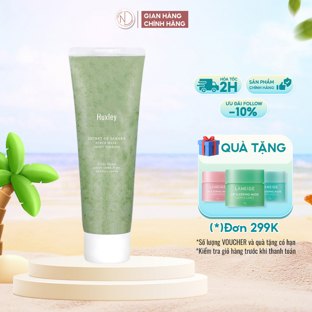 Mặt nạ tẩy tế bào chết chiết xuất xương rồng Huxley Scrub Mask: Sweet Therapy 30g Huxley Mini