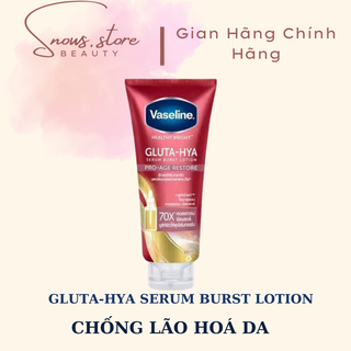 Sữa dưỡng thể vaseline 70x gluta hya pro-age restore thái lan, tuýp màu đỏ gấp đôi dưỡng chất