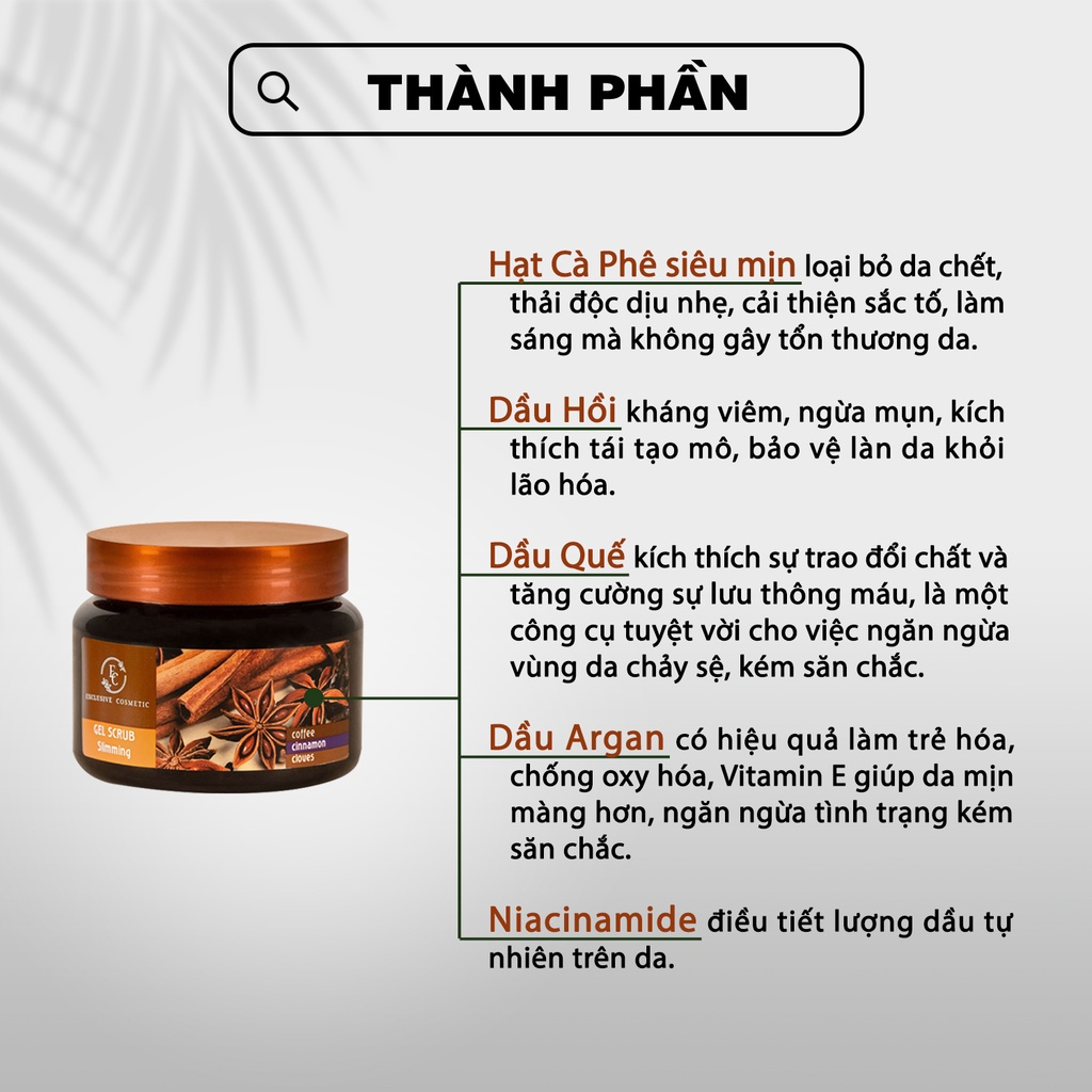 Tẩy Tế Bào Chết Toàn Thân Chiết Xuất Quế Hồi & Cafe  - Cam kết hàng chính hãng