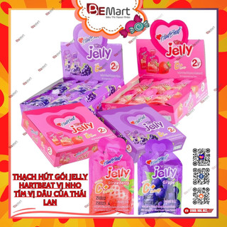 Thạch hút dạng gói Hartbeat Jelly 2 Vị Nho/ Dâu Thái Lan