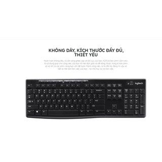Bàn phím không dây LOGITECH WIRELESS K270 (Đen)