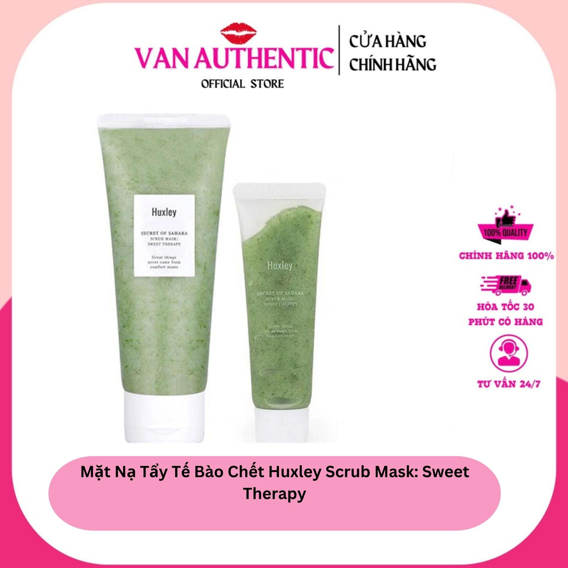 Mặt nạ tẩy tế bào chết chiết xuất xương rồng Huxley Scrub Mask: Sweet Therapy