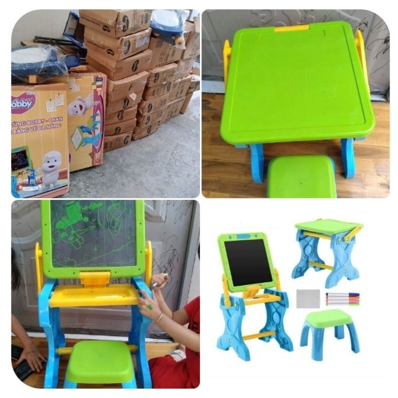 BỘ BÀN GHẾ vẽ kiêm học bài cho bé