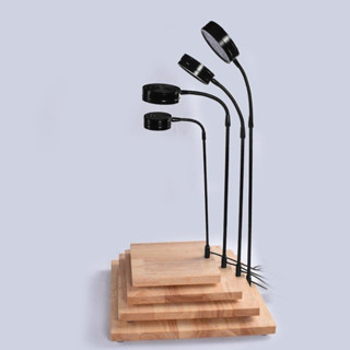 Đèn Led thủy sinh chuyên dụng kèm đế gỗ cho bể cá hình tròn terrarium - Đèn Led cho bể bán cạn