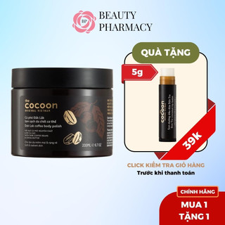 Tẩy da chết toàn thân Cocoon Chiết xuất Cà phê Đắk Lắk làm mịn đều màu da tẩy tế bào chết body cafe 200ml