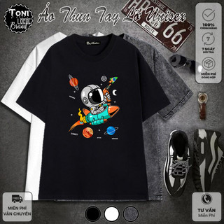 Áo Thun Tay Lỡ Local Brand ROCKET ASTRONAUT form rộng nam nữ Unisex (AT3020L - Full Box - Kèm Video Ảnh Thật)