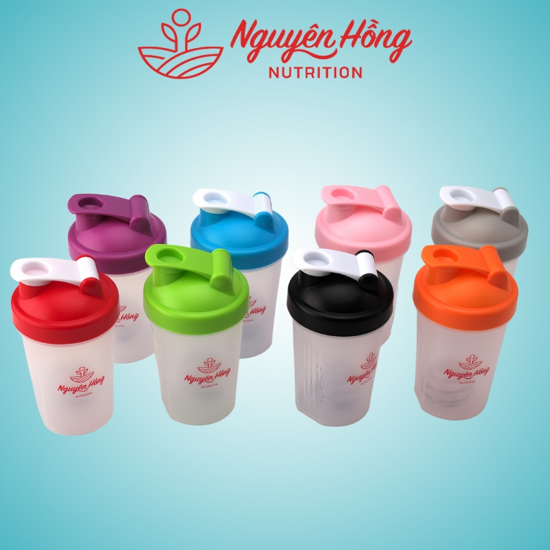 Bình lắc pha bột ngũ cốc sữa hạt Nguyên Hồng dung tích 400ml, chịu nhiệt cao