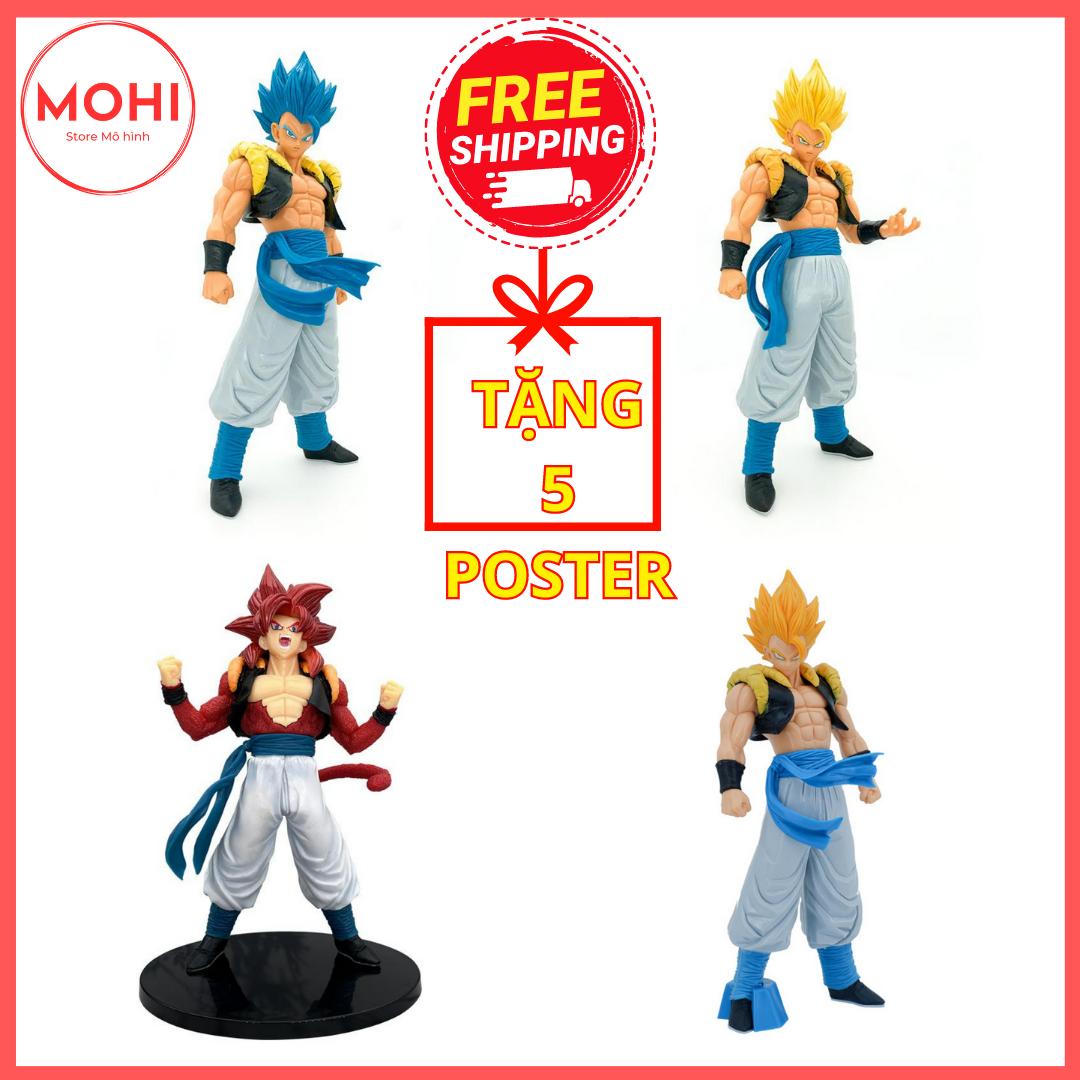 Mô hình Gogeta tóc xanh, tóc vàng, tóc đỏ- Gogeta Super Saiyan, Super Saiyan Blue, Super Saiyan 4