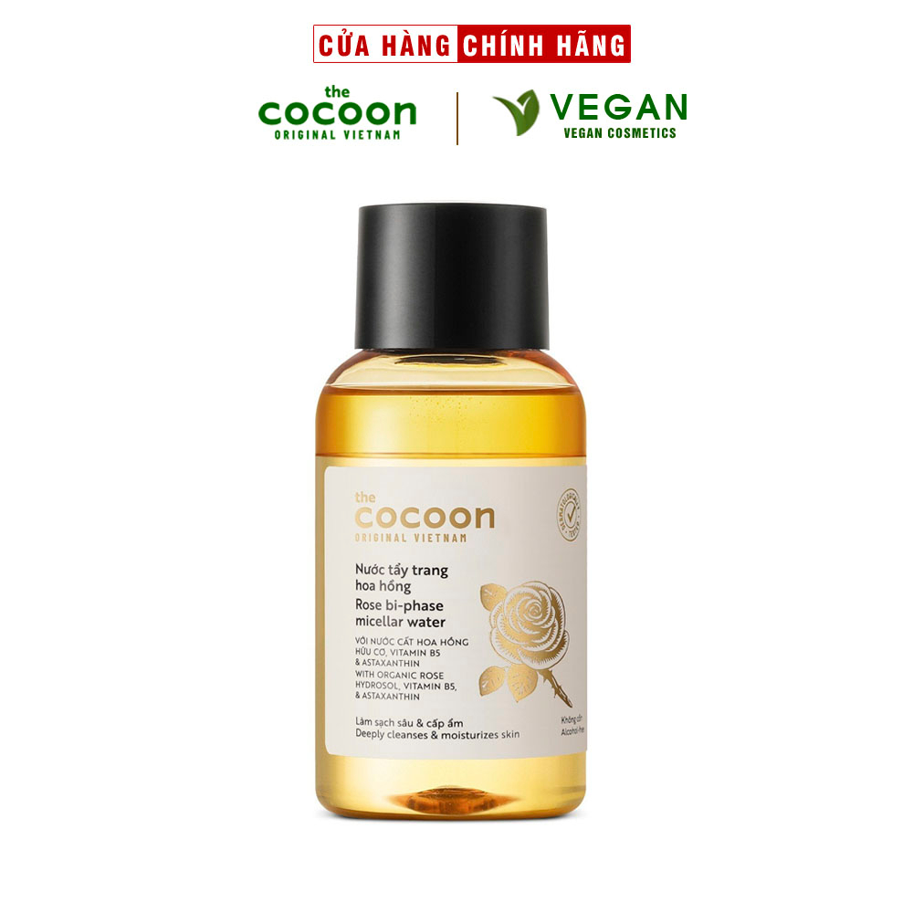 [NEW] Nước tẩy trang hoa hồng tẩy sạch makeup & cấp ẩm 140ml Cocoon  thuần chay