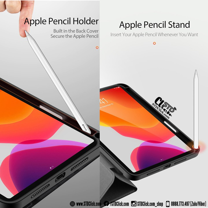 BAO DA IPAD MINI 6 2021 DUX DUCIS DOMO CHÍNH HÃNG CÓ KHE GIỮ BÚT HÀNG NEW 100%