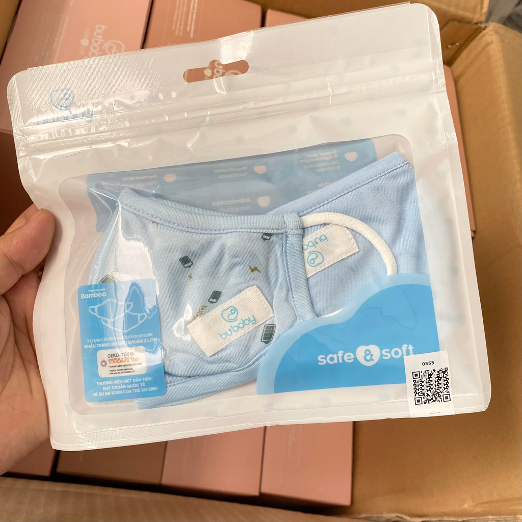 BUBABY - Khẩu trang vải kháng khuẩn cho bé 1Y - 4Y