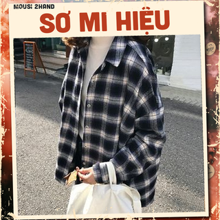 Áo sơ mi HIỆU secondhand - [𝐅𝐑𝐄𝐄 𝐒𝐇𝐈𝐏] - vintage, cổ điển - Mousi 2hand