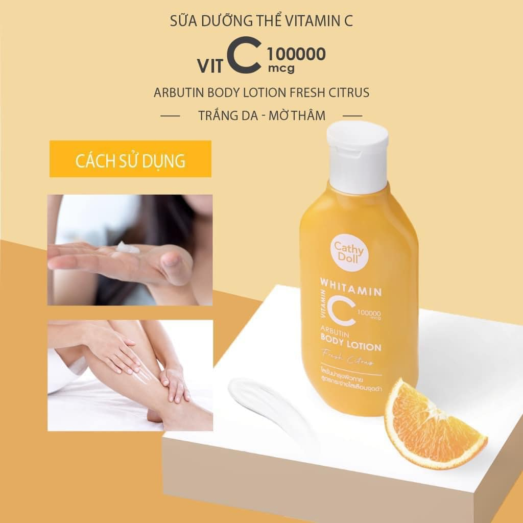SỮA DƯỠNG THỂ TRẮNG DA CATHY DOLL VITAMIN C ARBUTIN BODY LOTION FRESH CITRUS - 15683 Thương hiệu: OEM