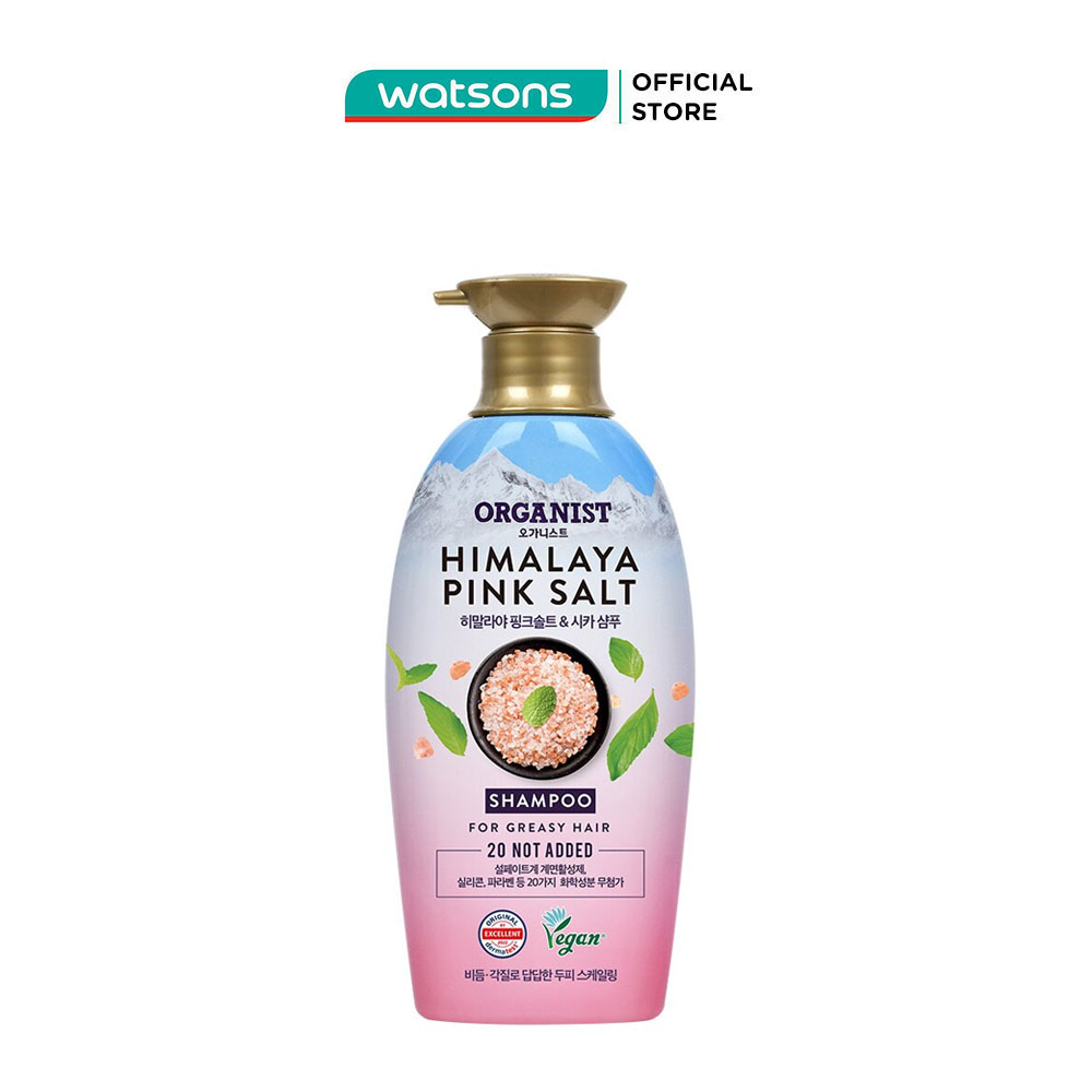 Dầu Gội Elastine Organist Dưỡng Tóc Muối Hồng Himalaya 500ml