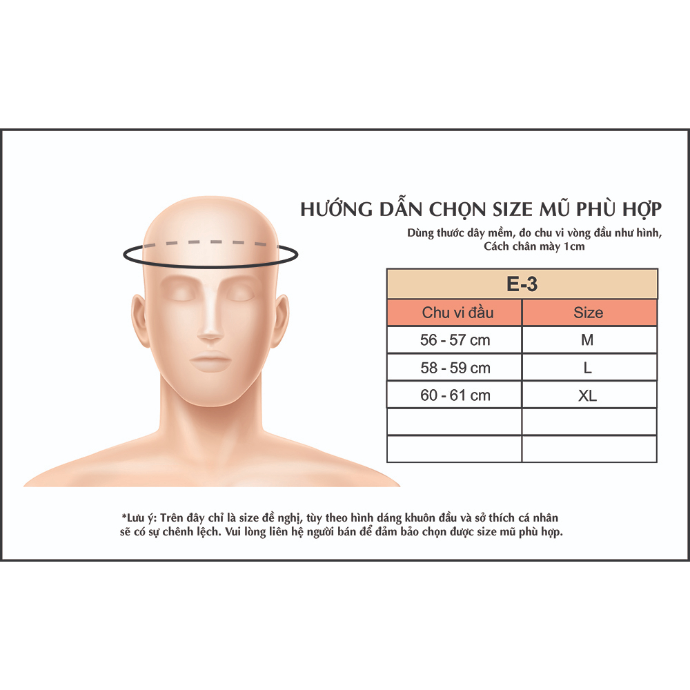 Mũ Bảo Hiểm 3/4 EGO E-3