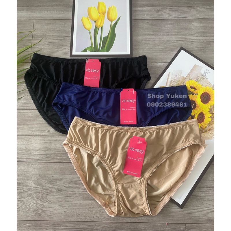 ♥️ Quần Lót Nữ ♥️ Quần Lót Thun Lạnh Trơn Vicsexy- Boya Hàng Việt Nam Xuất Siêu siêu mát lạnh