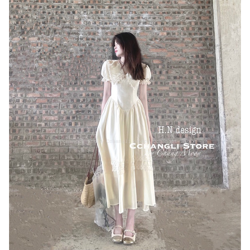 Đầm babydoll dáng dài cổ V hàng 2 lớp chất vải siêu dày dặn hàng QC loại 1 ảnh thật - hàng có sẵn