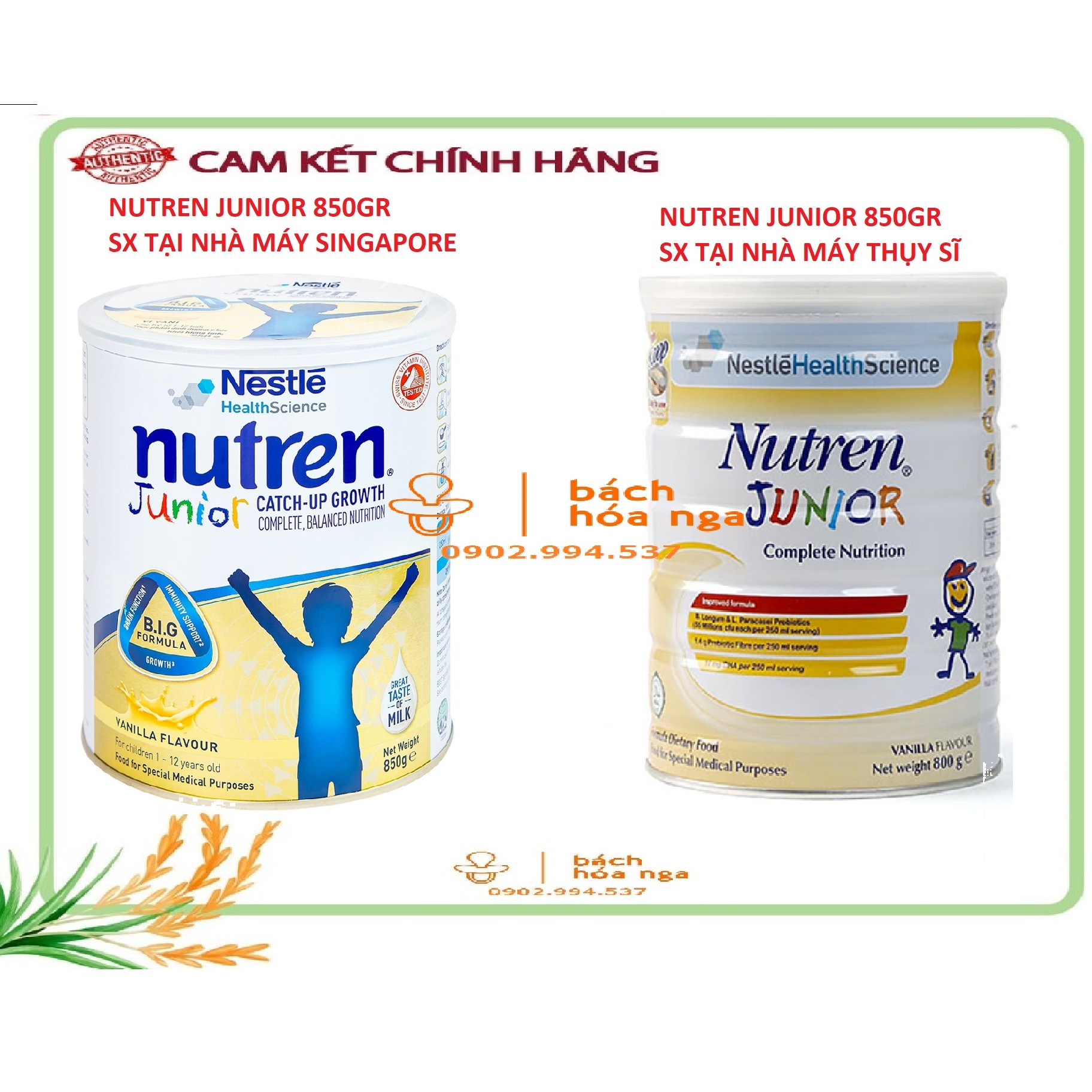 Sữa bột Nutren Junior 800g cho trẻ từ 1 tuổi