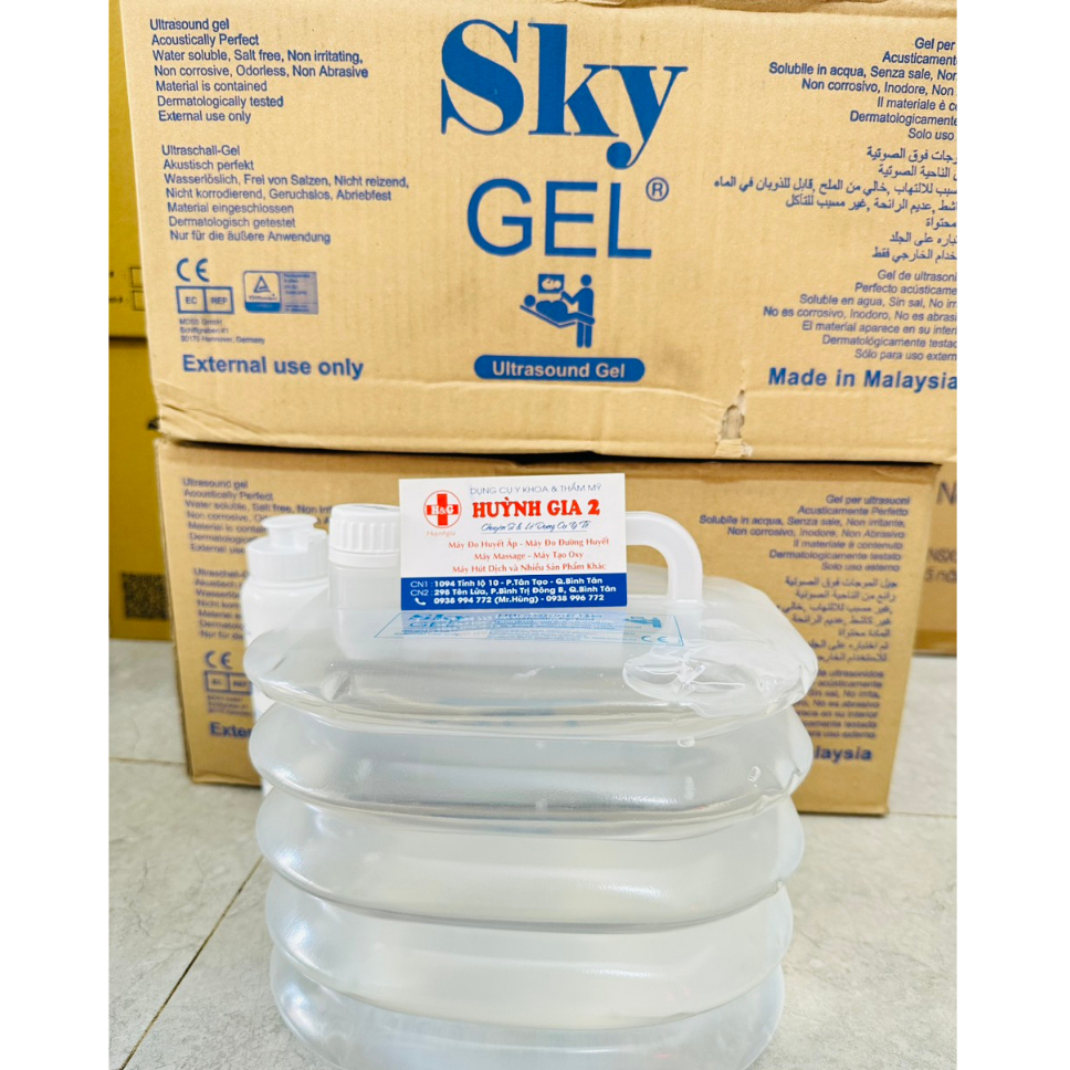 Gel Siêu Âm - Gel Điện Tim SKY - Trắng Can 5 Lít Made In Malaysia