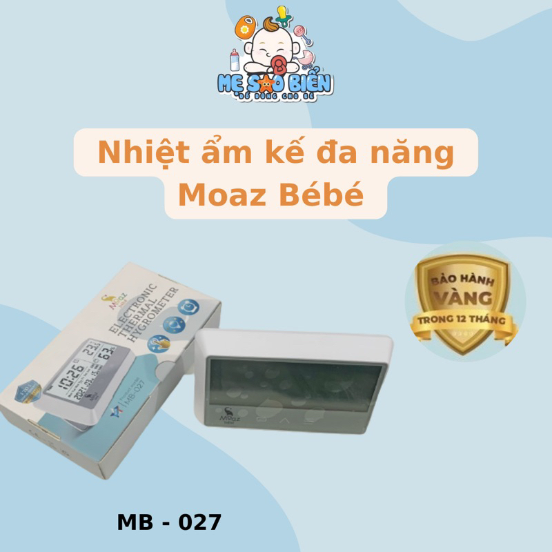 Nhiệt ẩm kế đa năng Moaz BéBé MB - 027 (BH 12 tháng)