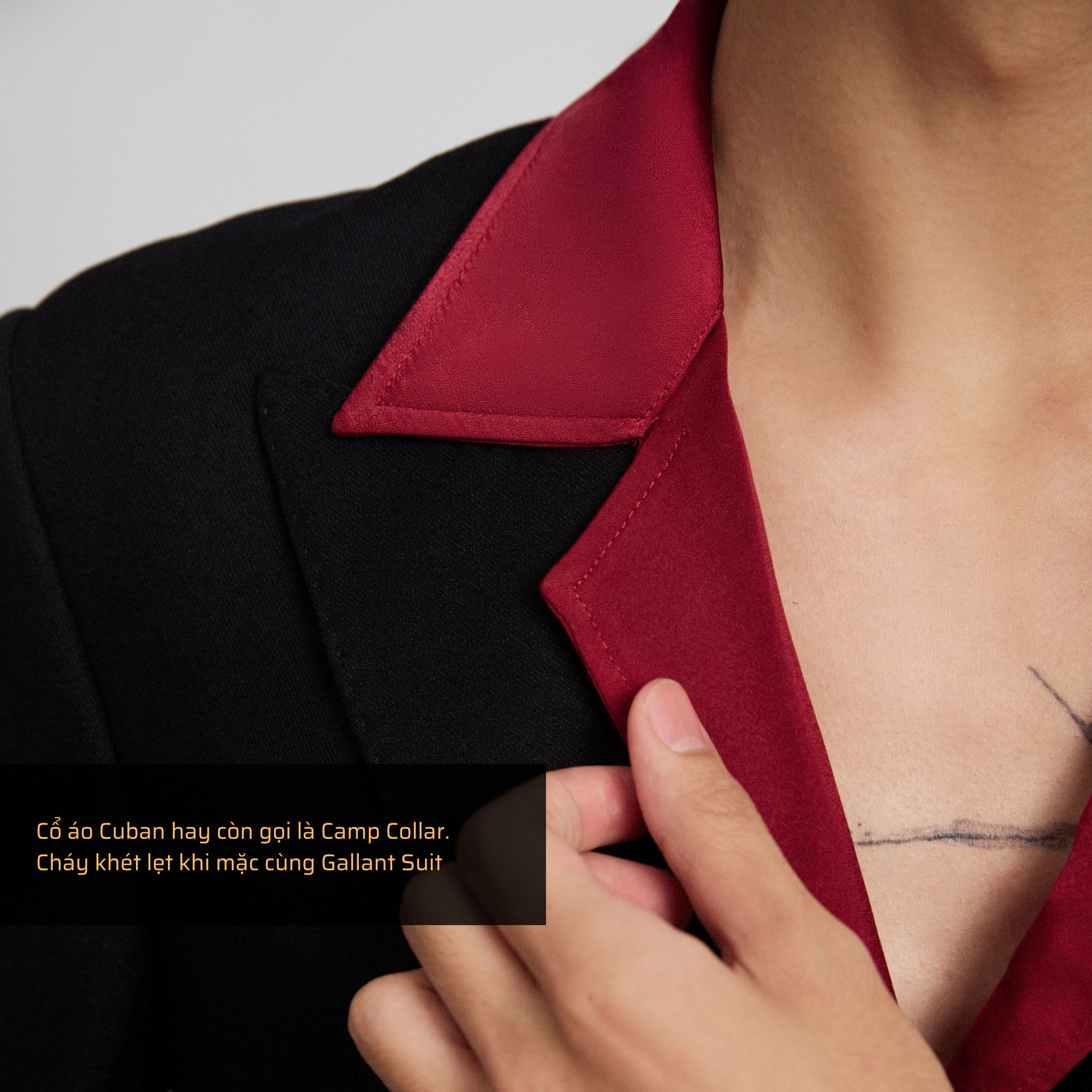 Addikt RedWine Cuban Dress Shirt Lụa Màu Đỏ Vang