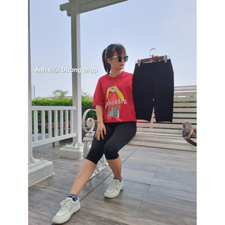 Quần legging lửng dài dưới gối cạp cao chất umi