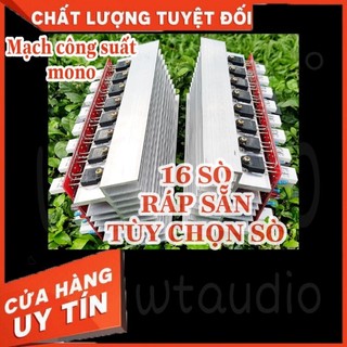 Mạch công suất 16 sò 1 kênh nhôm 2u dài 22cm có relay tích hợp ráp sẵn sò+nhôm