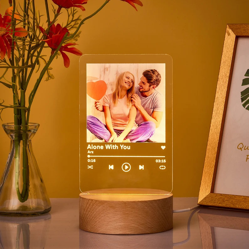 Đèn ngủ, Decor bàn in ảnh theo yêu cầu, quà sinh nhật, quà cưới, valentine... ý nghĩa