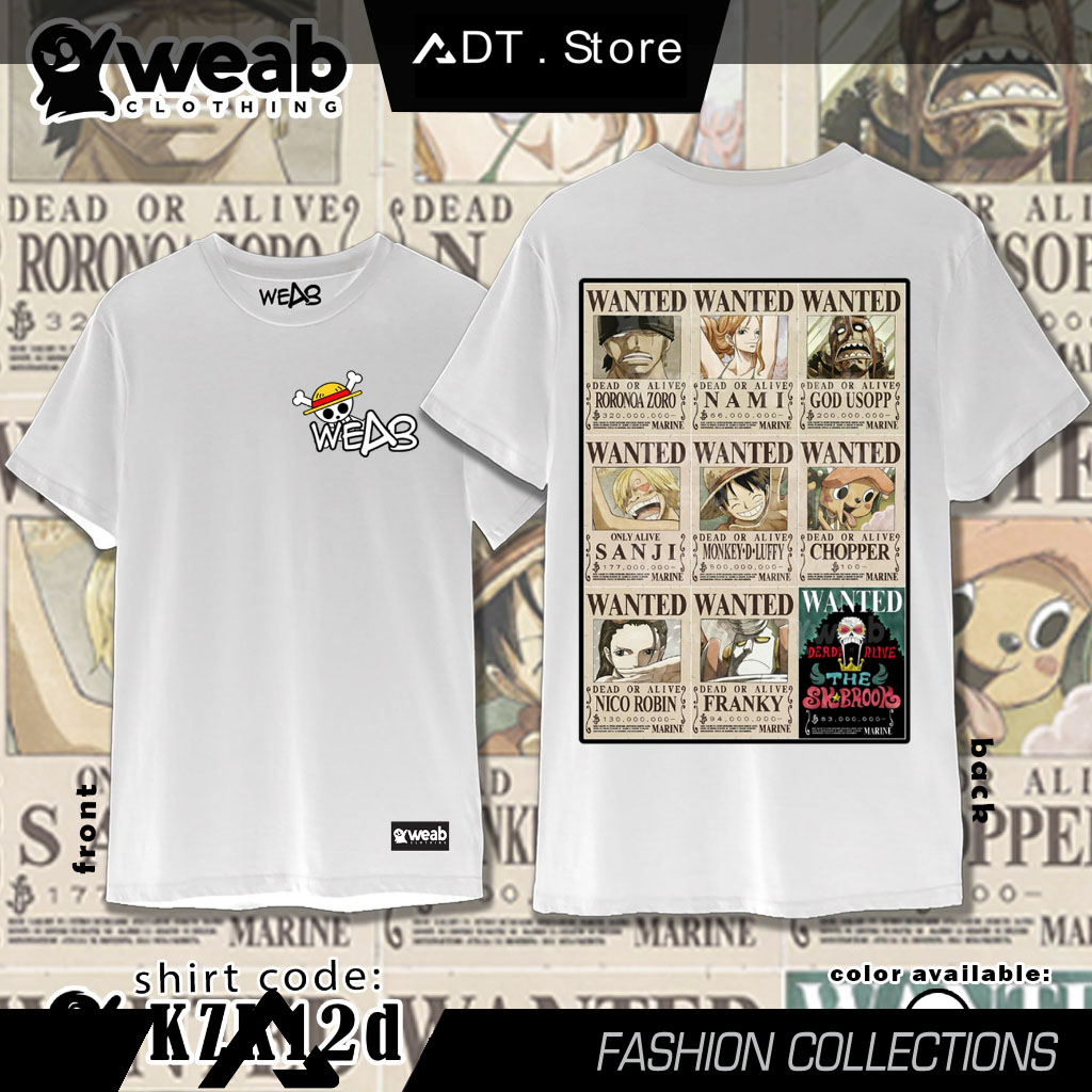 Áo thun hình WEAB CLOTHING ONE PIECE cực chất giá rẻ mẫu HOT bán chạy