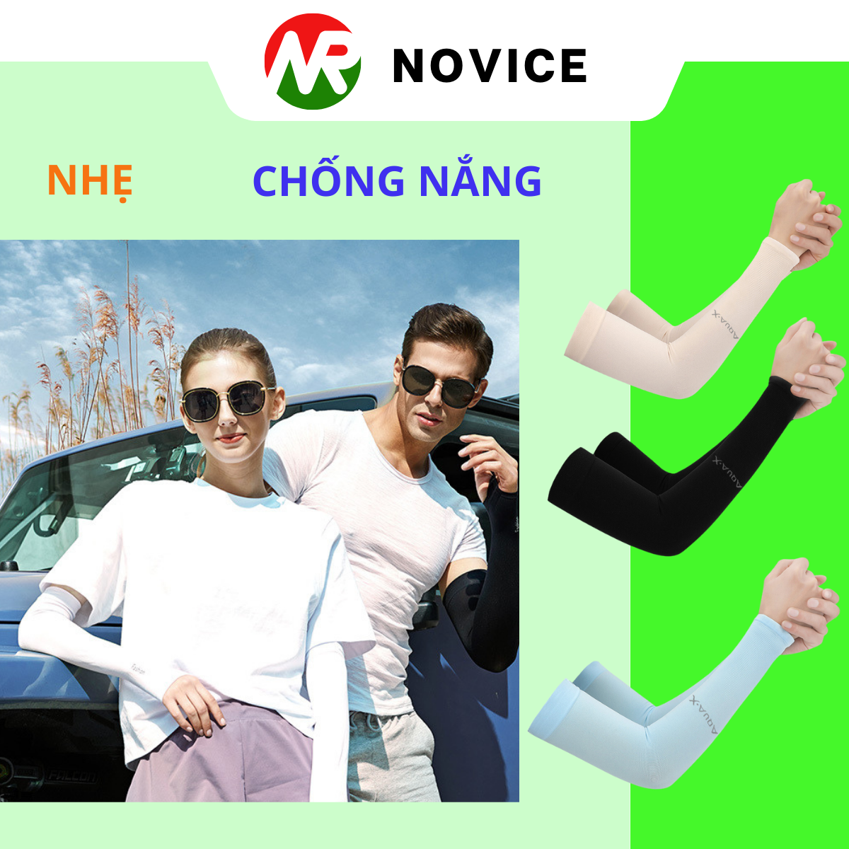 Ống tay che nắng AquaX, Ống Tay Che Nắng Dệt Thun Lạnh OOTC-991