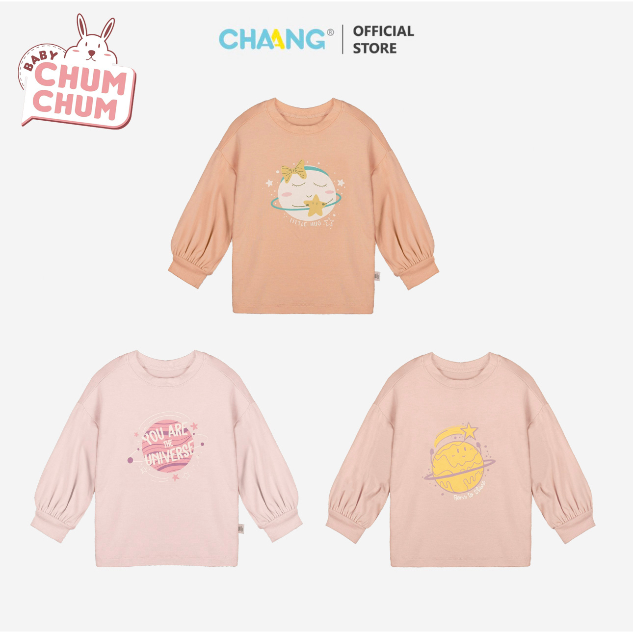 Áo Dài Tay Bồng Cosmos Cho Bé Gái CHAANG AW22D12