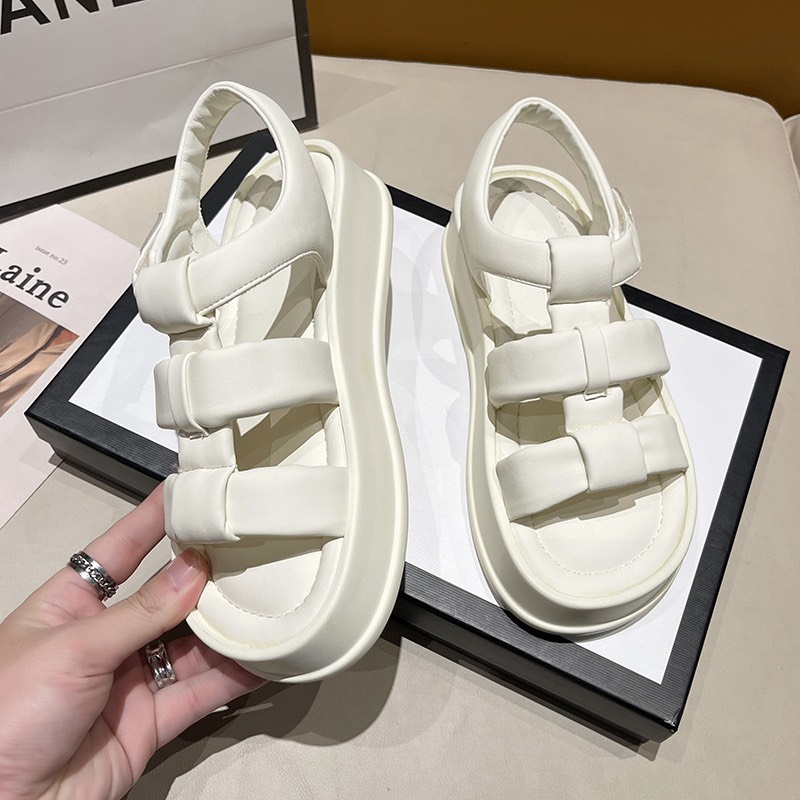 Sandal nữ quai ngang đan chéo đế Cao Cấp siêu nhẹ mềm hàng  Full Hộp , Dép nữ đế bánh mì mẫu mới