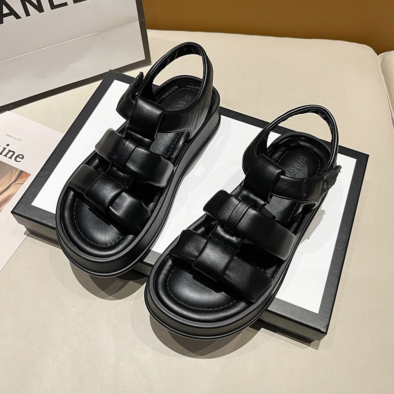 Sandal nữ quai ngang đan chéo đế Cao Cấp siêu nhẹ mềm hàng  Full Hộp , Dép nữ đế bánh mì mẫu mới