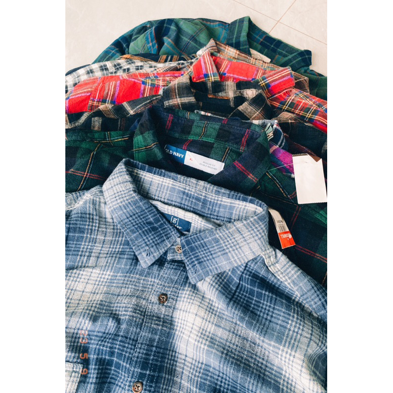 Áo 2hand Flannel-Caro Bigsize  𝐒𝐢𝐳𝐞 𝐒-𝐌-𝐋-𝐗𝐋 Áo flannel 2hand - Sơ mi nam - unisex