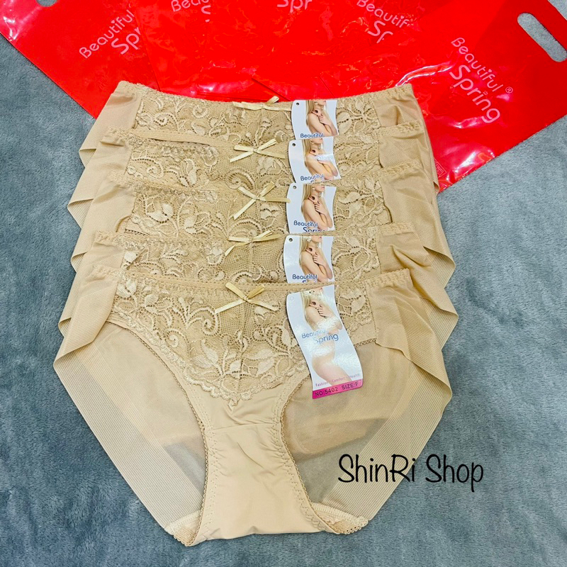 Set 5 quần lót nữ phối ren không đường viền mông êm ái Beautiful Spring 5402 loại 1