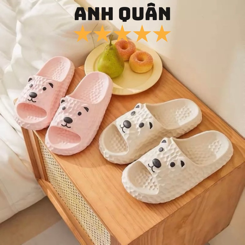 ( Chọn Tăng 1-2 Size ) Dép quai ngang nữ đúc nguyên khối siêu nhẹ hình GẤU BẮC CỰC mùa Xuân Hè năm 2023