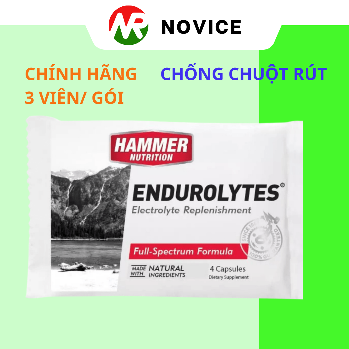 Viên Muối Điện Giải Hammer Nutrition Endurolytes Extreme 1 Gói/3 Viên MCB-58
