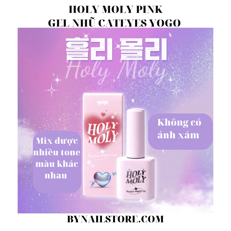 Sơn gel nhũ mắt mèo Holy Moly Pink (10ml)