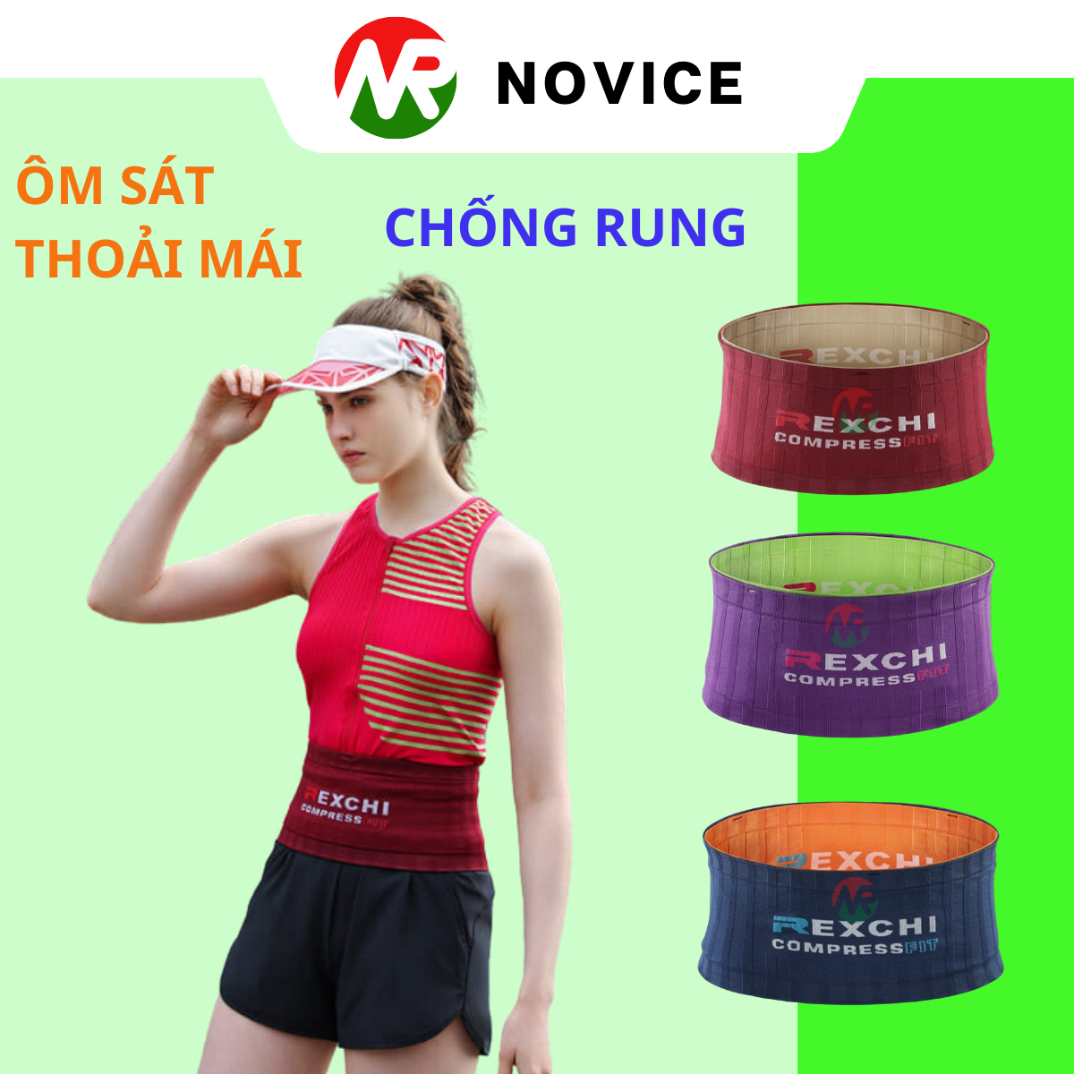 Đai Chạy Bộ Rexchi Đổi Màu, Belt Chạy Bộ Đa Năng Chống Rung Lắc ĐCB-M88
