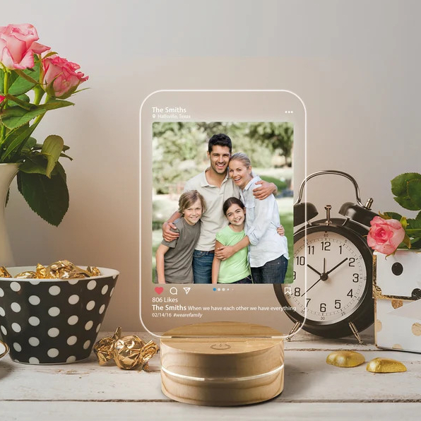 Đèn ngủ, Decor bàn in ảnh theo yêu cầu, quà sinh nhật, quà cưới, valentine... ý nghĩa