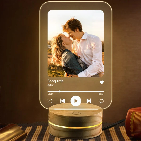 Đèn ngủ, Decor bàn in ảnh theo yêu cầu, quà sinh nhật, quà cưới, valentine... ý nghĩa