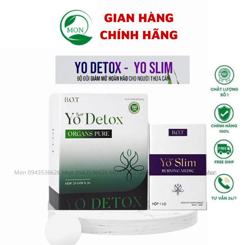 Giảm cân Yo Slim - Yo Detox B.O.T Bộ Đôi Giảm Cân Hiệu Quả