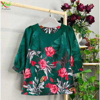 Áo Lụa Mango Cao Cấp Họa Tiết Hoa In 3D Sang Trọng