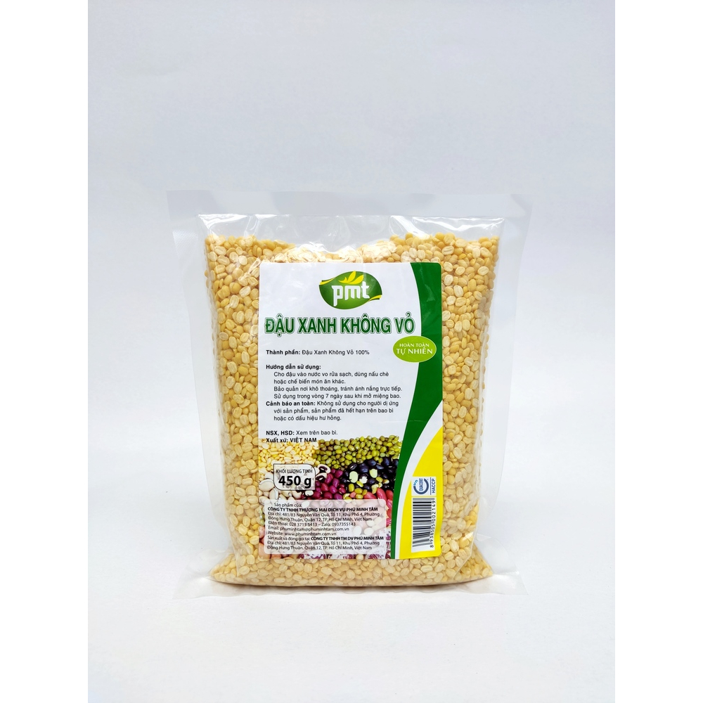 Đậu xanh không vỏ 450G - Phú Minh Tâm - xuất xứ : Việt Nam