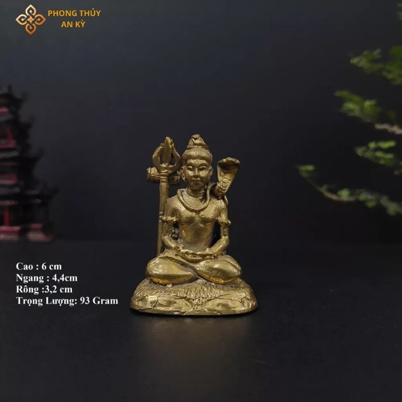 A652- Tượng Đồng Thái Lan Thần Shiva Phong thủy AN KỲ