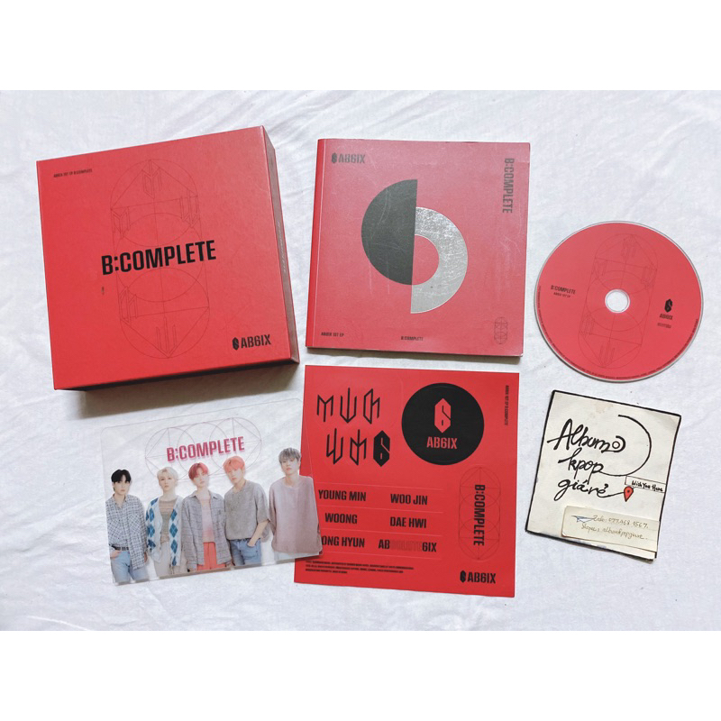 ab6ix mini album B: Complete đã khui seal, CD sticker photobook như hình.