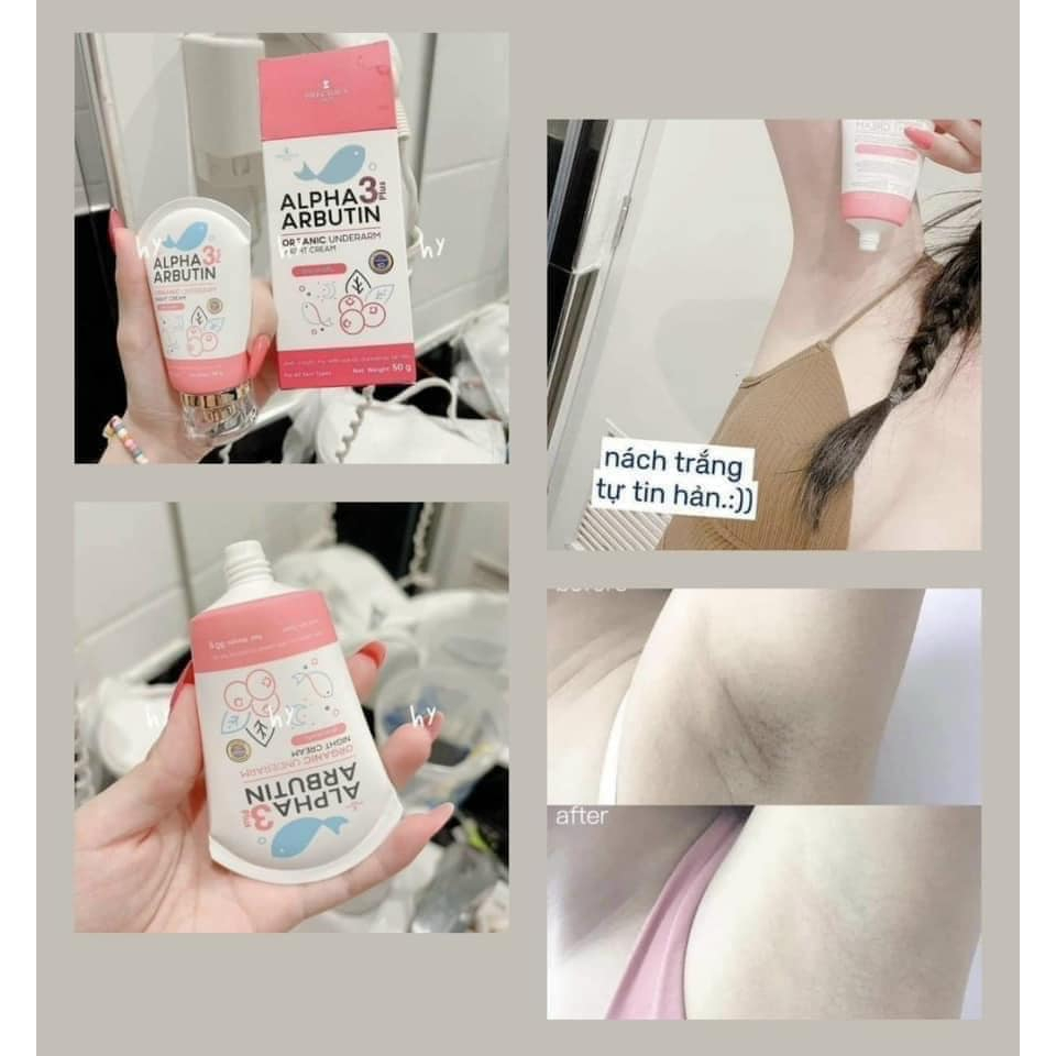 Kem dưỡng trắng giảm thâm nách Precious Skin Alpha Arbutin Organic Underarm Whitening Cr