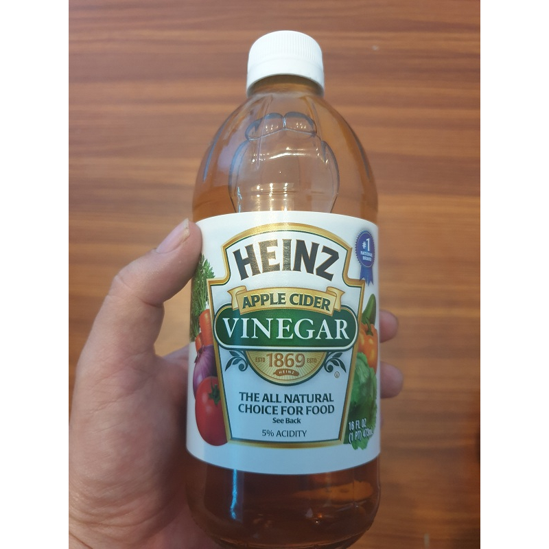 Giấm táo Heinz chai thủy tinh 473ml nhập khẩu Mỹ