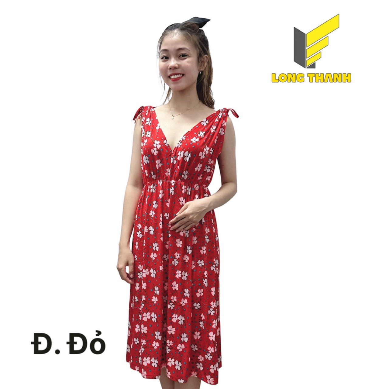 Đầm Nữ - Thun Hoa Lạnh, Có Giãn 4 Chiều, Không Nhăn, Không Xù - Long Thanh Sport