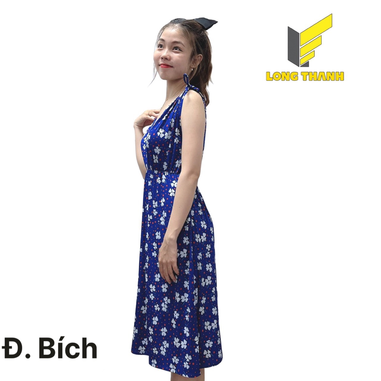 Đầm Nữ - Thun Hoa Lạnh, Có Giãn 4 Chiều, Không Nhăn, Không Xù - Long Thanh Sport
